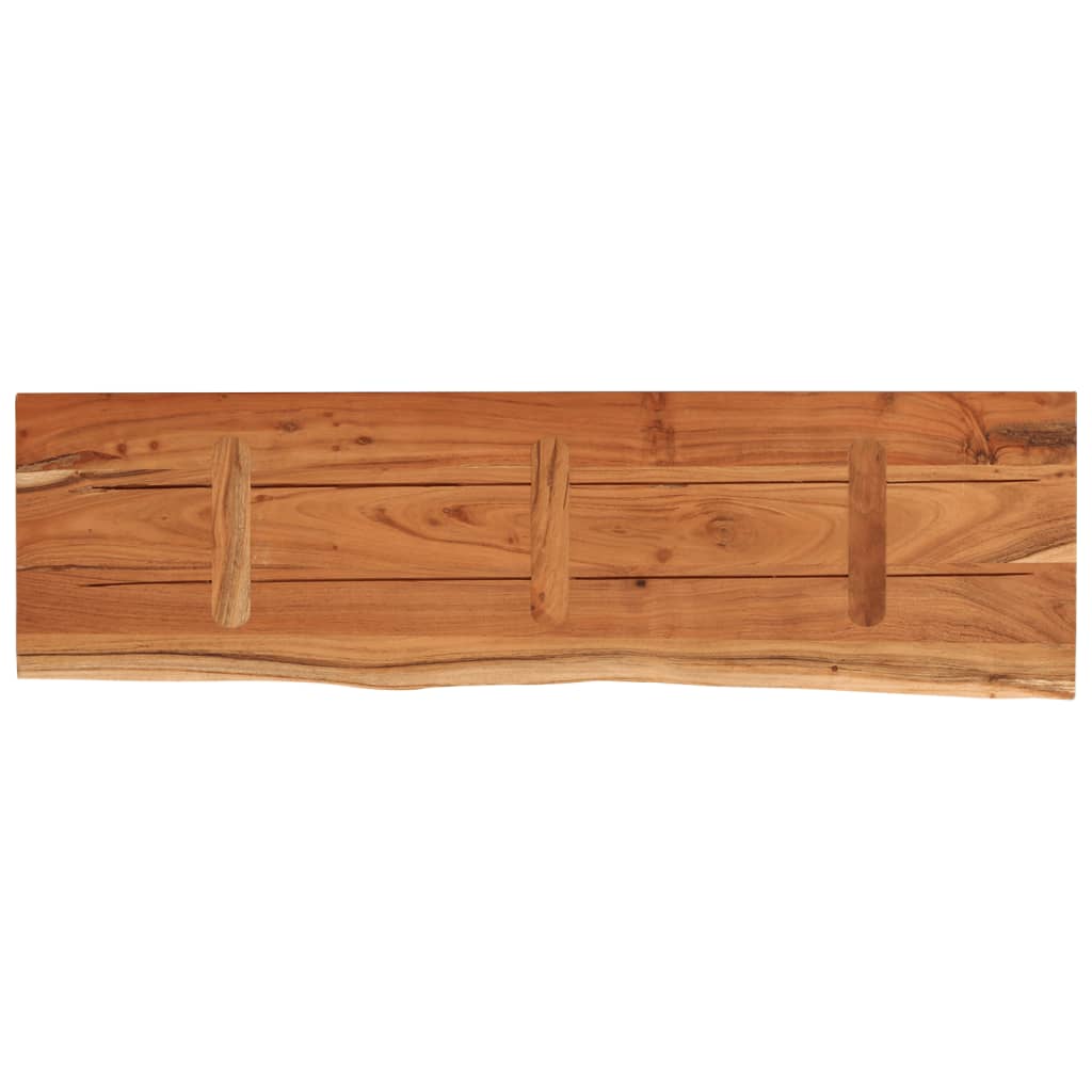 Raft perete 90x30x3,8 cm dreptunghiular lemn acacia margine vie — imaginea 5