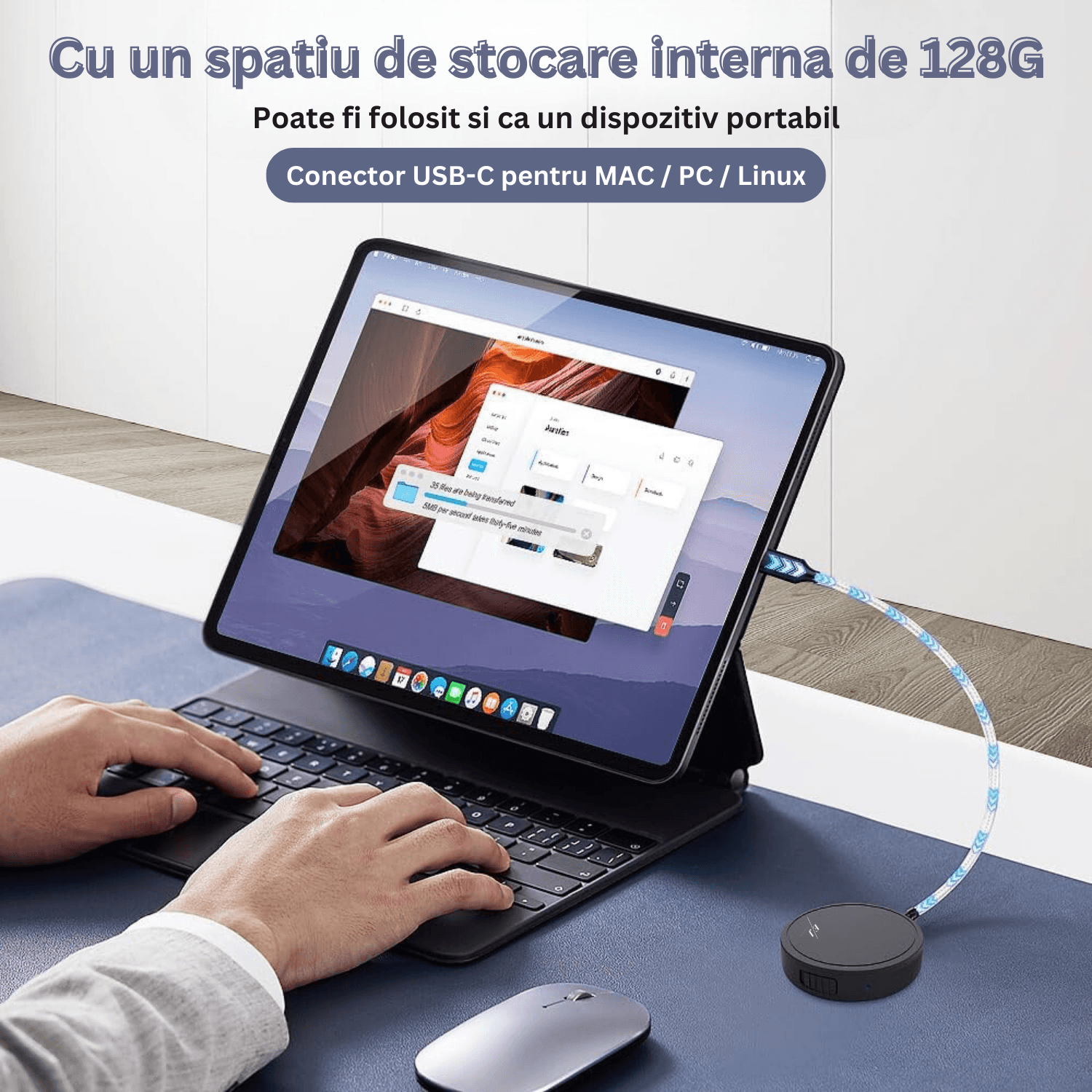 Reportofon magnetic cu microfon ascuns, activare vocala, MP3 Player, 128GB, negru - ZH007 - imagine 6