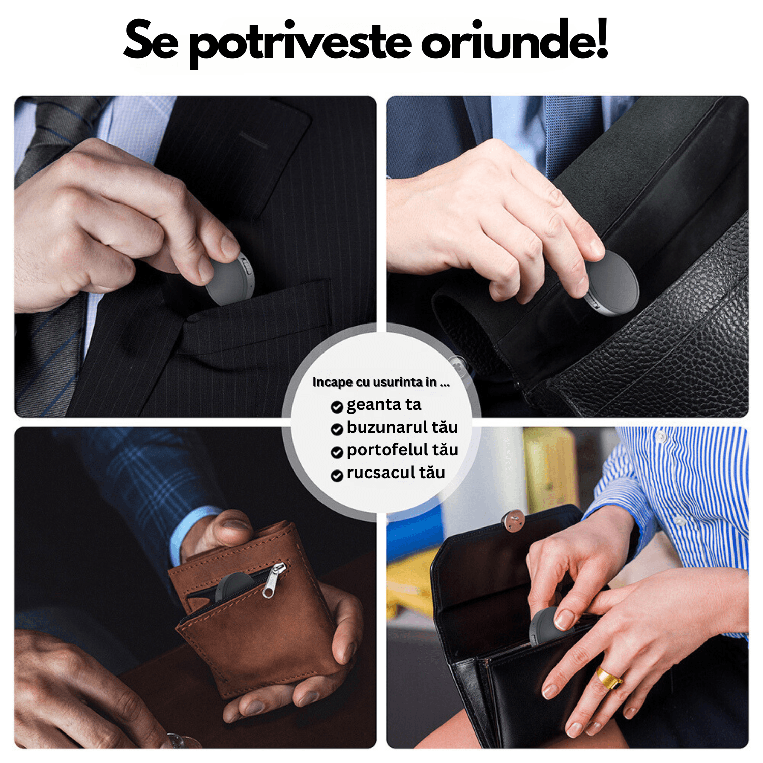 Reportofon magnetic cu microfon ascuns, activare vocala, MP3 Player, 128GB, negru - ZH007