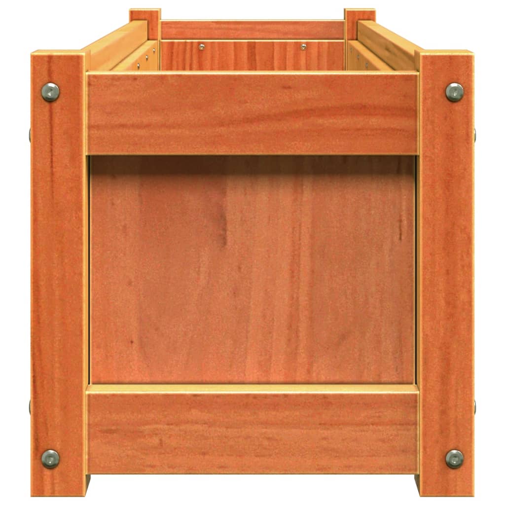 Jardiniera de gradina, maro ceruit, 90x31x31 cm, lemn masiv pin — imaginea 6