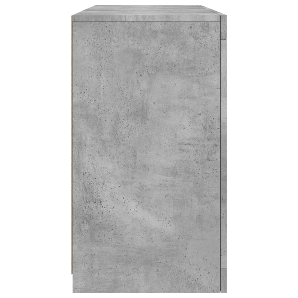 Servanta cu lumini LED, gri beton, 123x37x67 cm — imaginea 7