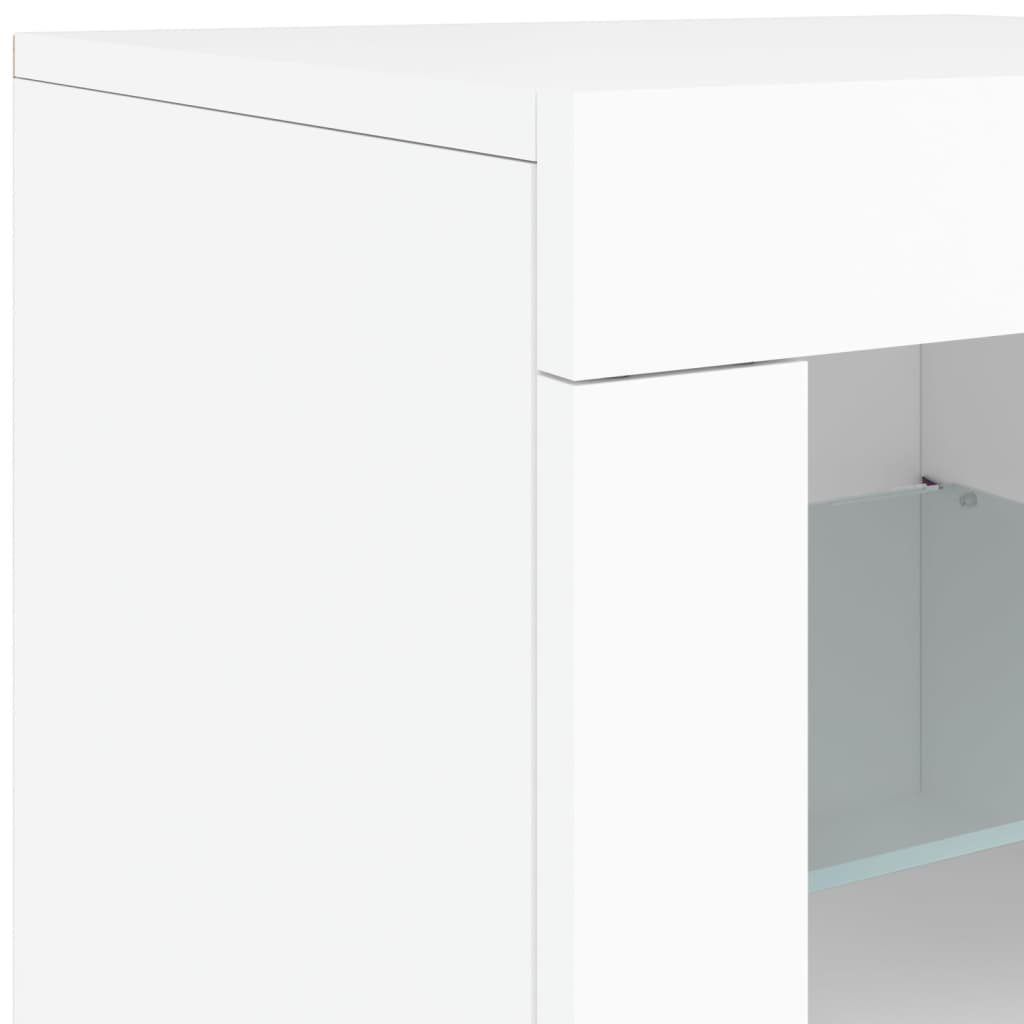 Servanta cu lumini LED, alb, 60,5x37x67 cm — imaginea 11