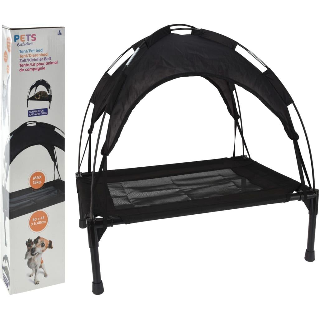 441897 Pets Collection Animal Bed/Pet Tent 60x45 cm Black - 1 | YEO