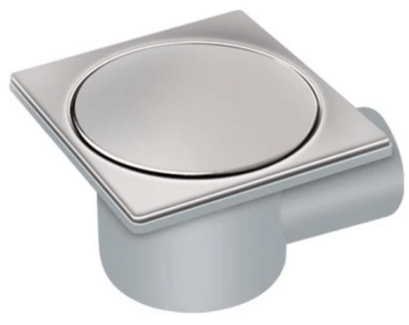 Sifon pardoseala fix,gratar inox,Click-Clack, 10 x 10 cm,iesire laterala 50 mm