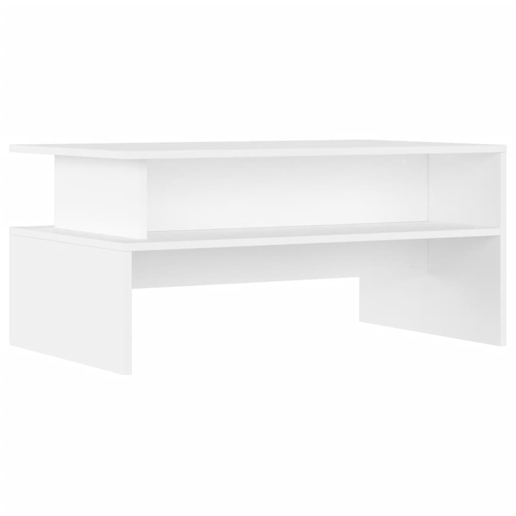 Masuta de cafea, alb, 90x55x42,5 cm, lemn prelucrat