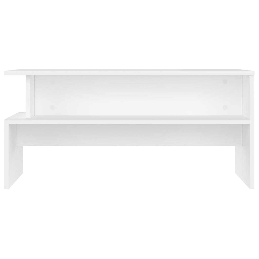 Masuta de cafea, alb, 90x55x42,5 cm, lemn prelucrat — imaginea 4