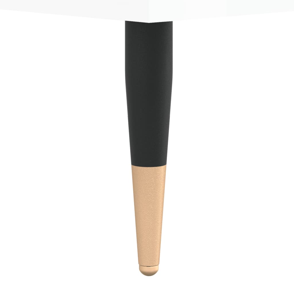 Masuta de cafea, alb extralucios, 55x55x36,5 cm, lemn prelucrat — imaginea 9
