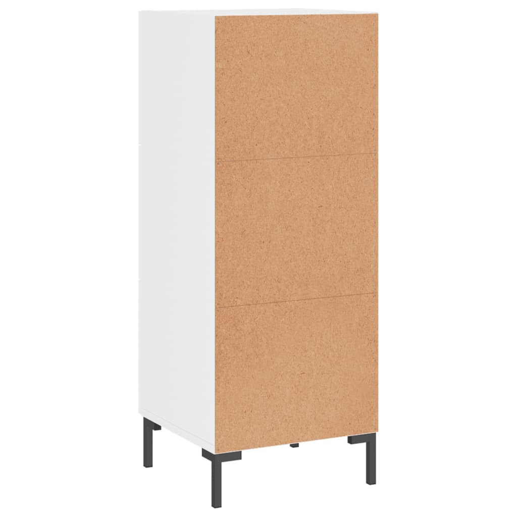 Servanta, alb extralucios, 34,5x34x90 cm, lemn compozit — imaginea 8