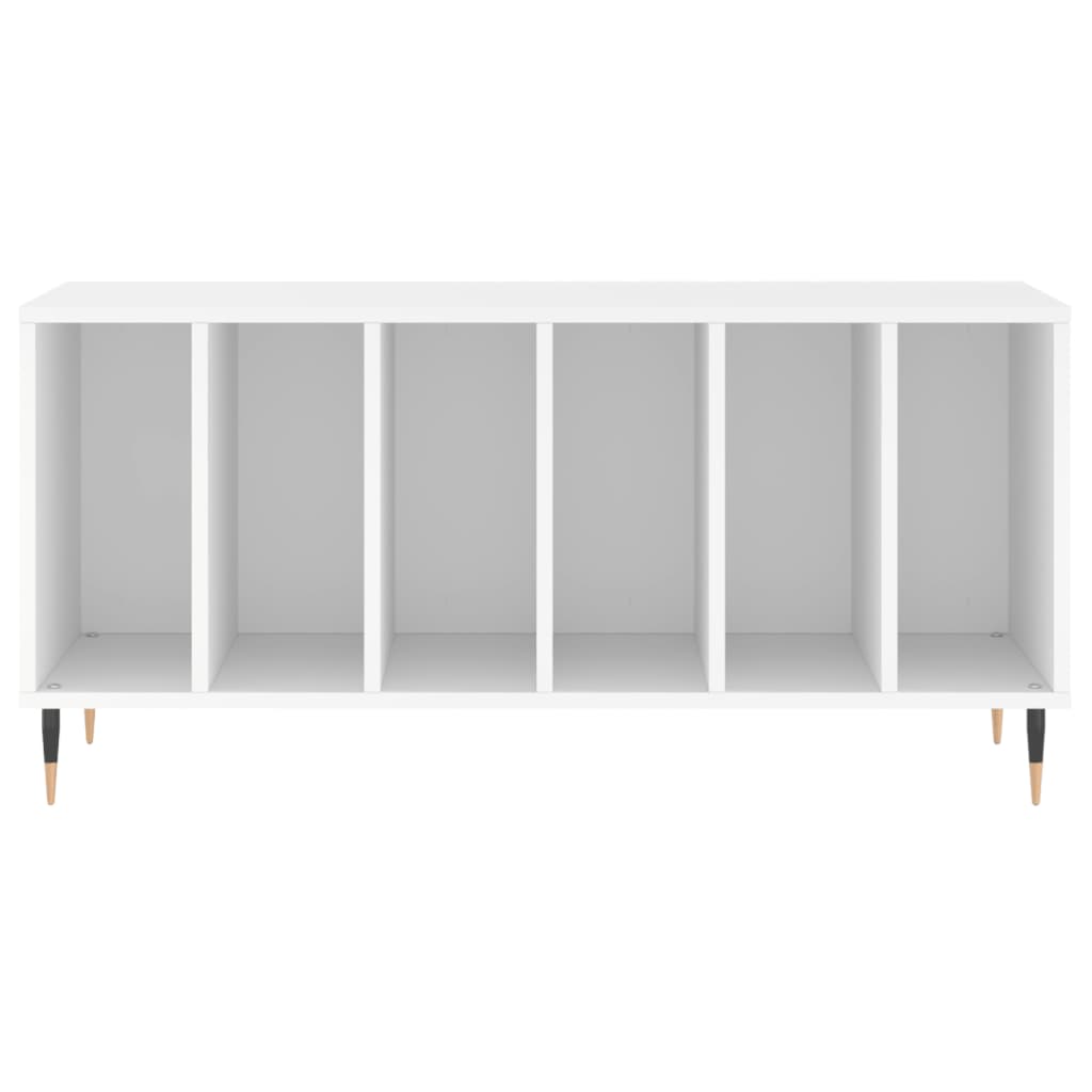 Comoda discuri, alb, 100x38x48 cm, lemn prelucrat — imaginea 4
