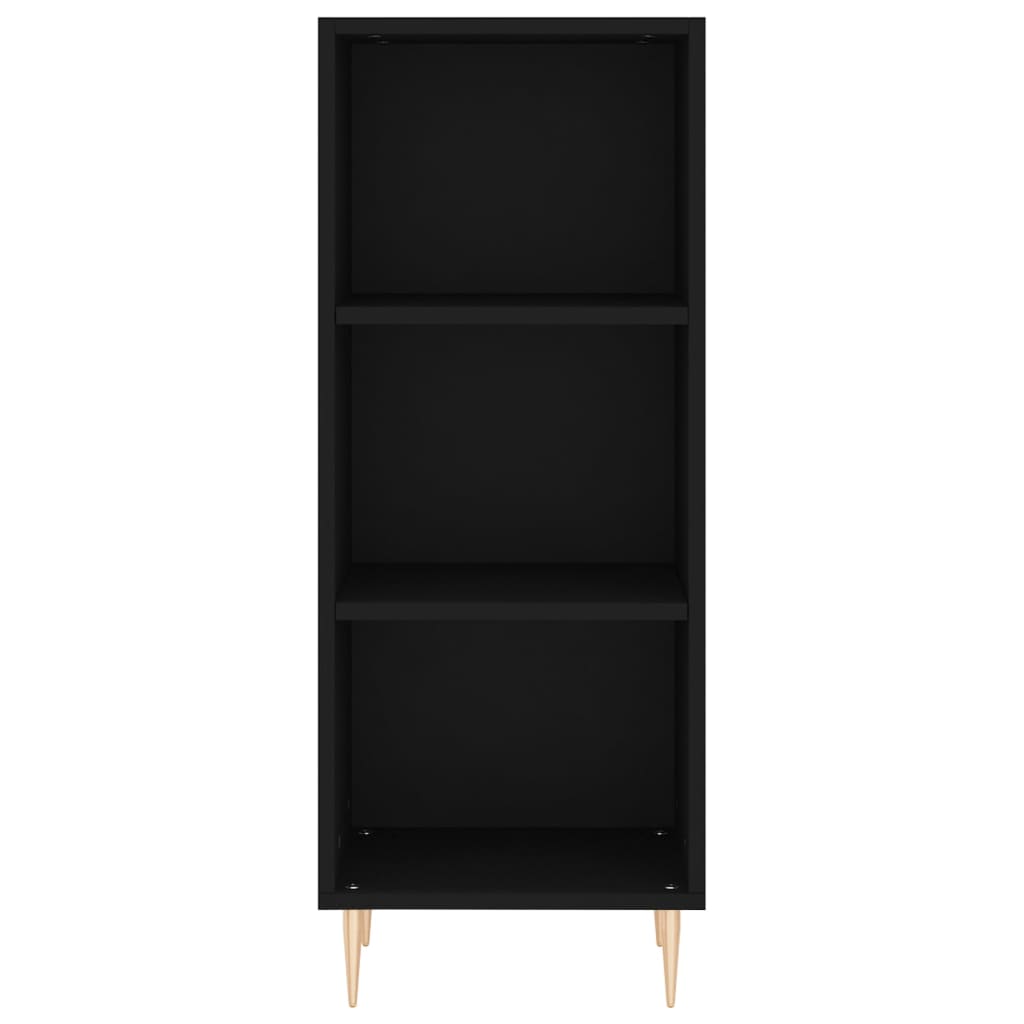 Servanta, negru, 34,5x32,5x90 cm, lemn compozit — imaginea 4