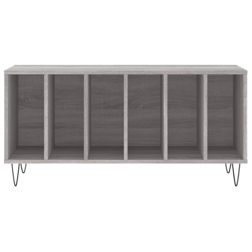 Dulap pentru discuri gri sonoma, 100x38x48 cm, lemn prelucrat — imaginea 4