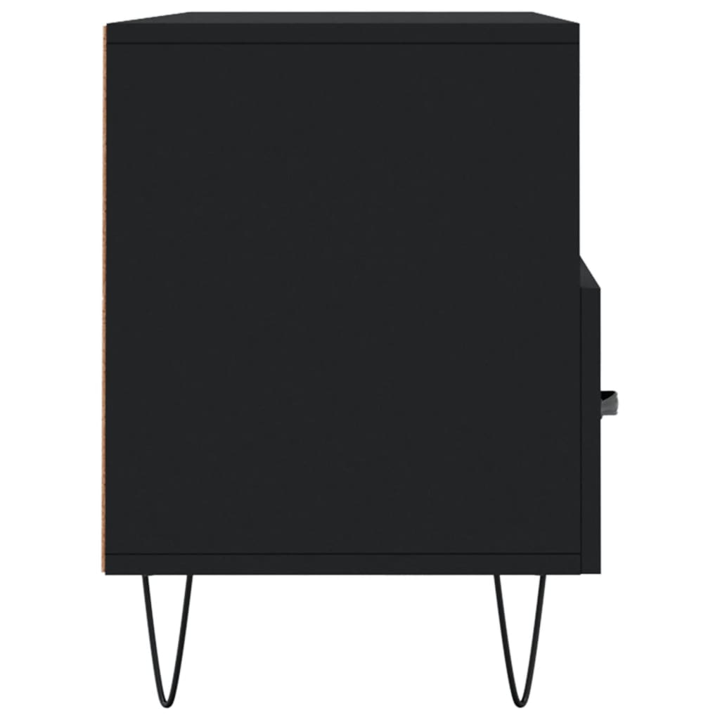 Dulap TV, negru, 102x36x50 cm, lemn prelucrat — imaginea 7