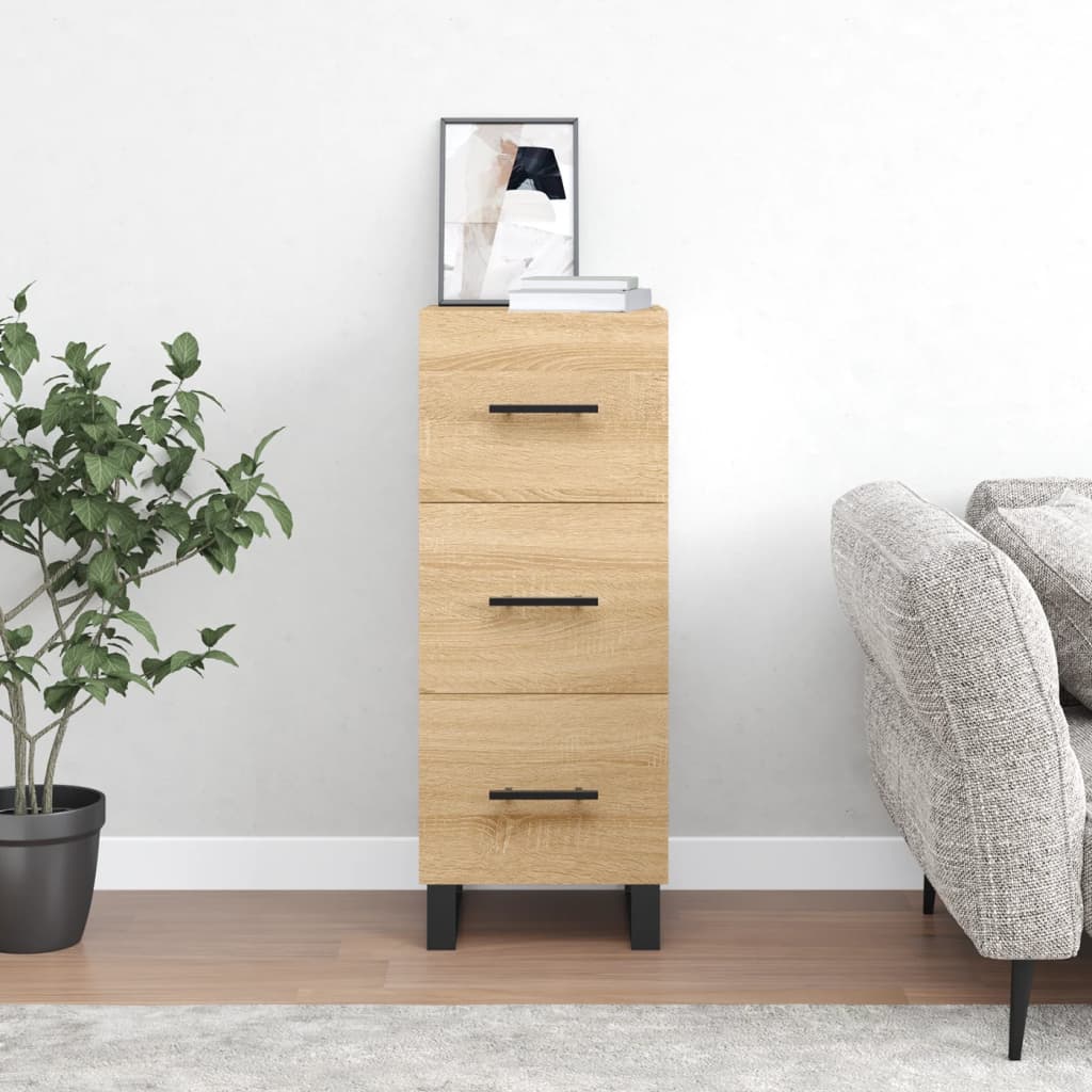 Servanta, stejar sonoma, 34,5x34x90 cm, lemn compozit — imaginea 2