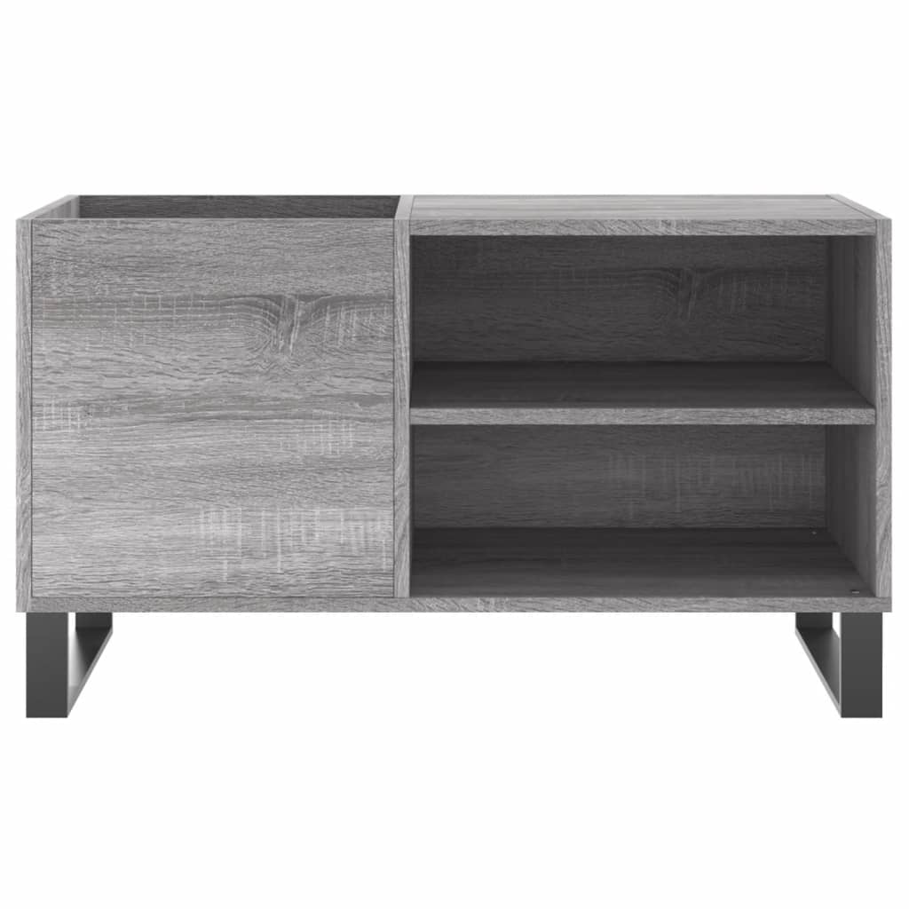 Dulap pentru discuri gri sonoma 85x38x48 cm lemn prelucrat — imaginea 4