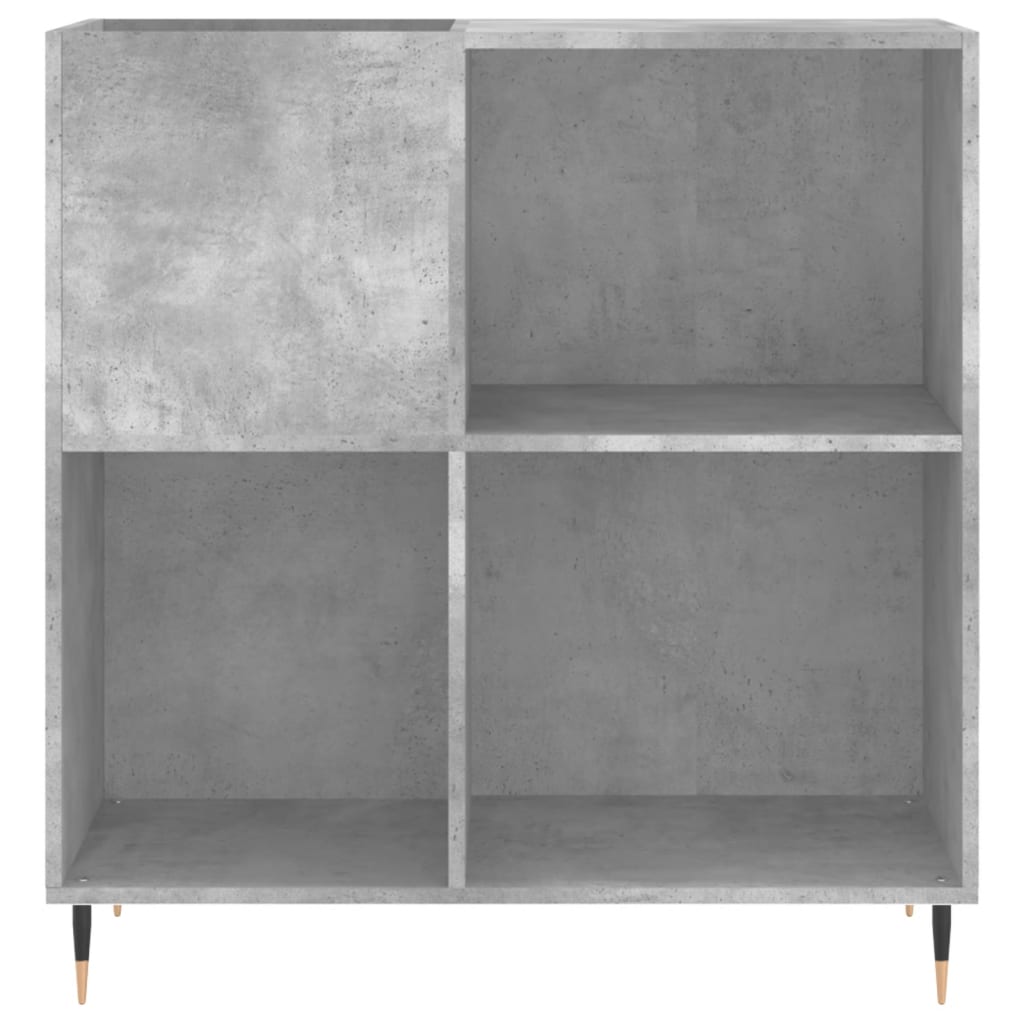 Dulap pentru discuri gri beton 84,5x38x89 cm lemn compozit — imaginea 4