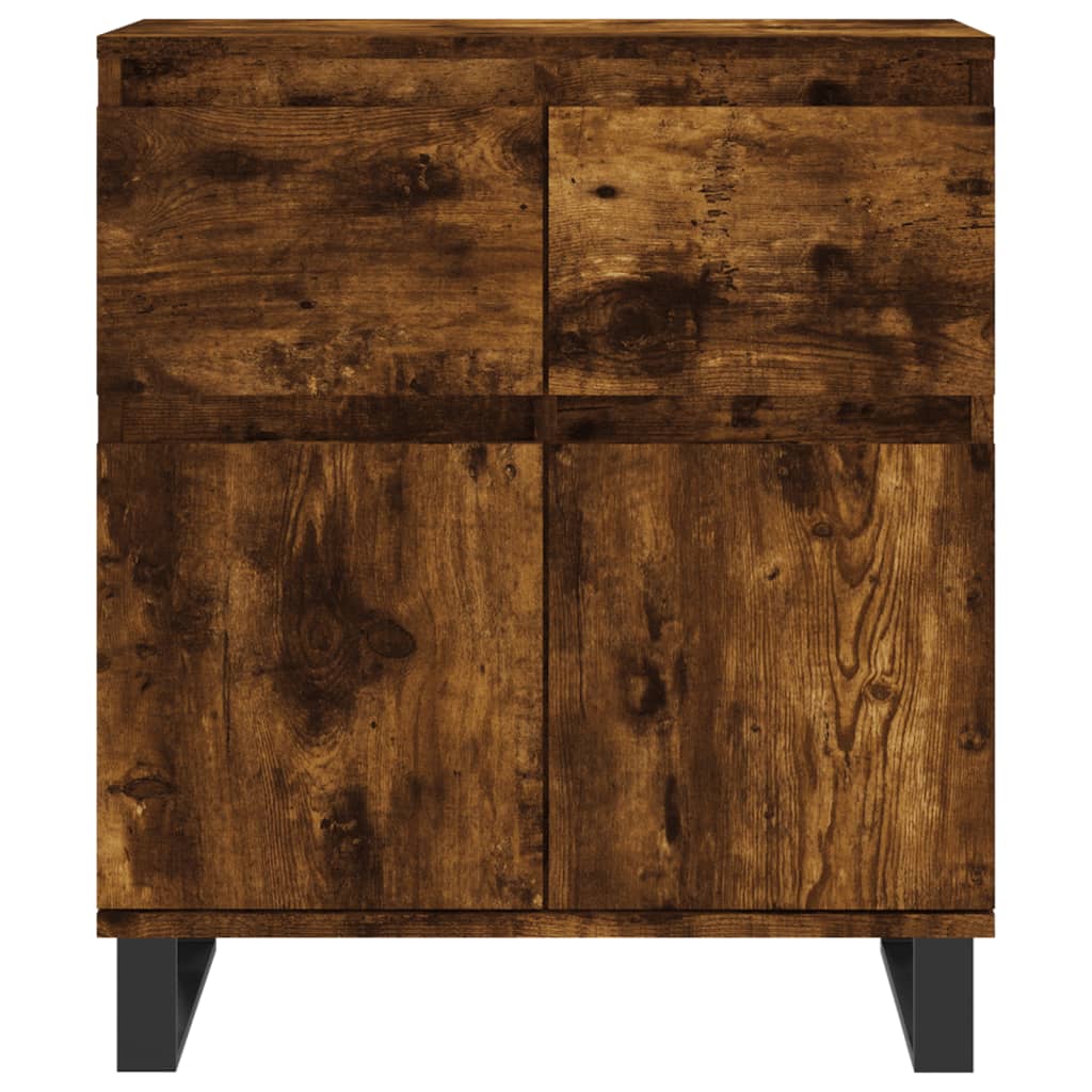 Servanta, stejar fumuriu, 60x30x75 cm, lemn compozit — imaginea 5