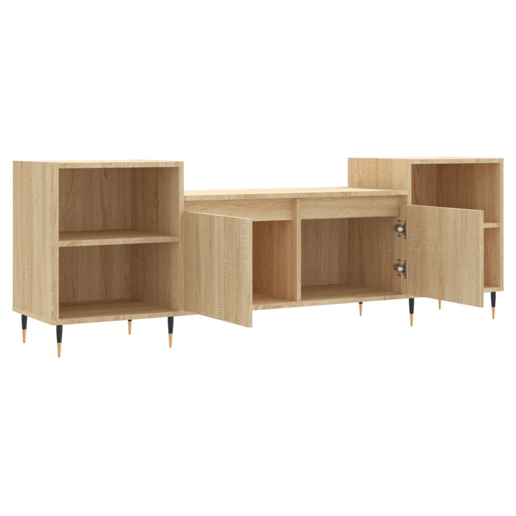 Comoda TV, stejar sonoma, 160x35x55 cm, lemn prelucrat — imaginea 6