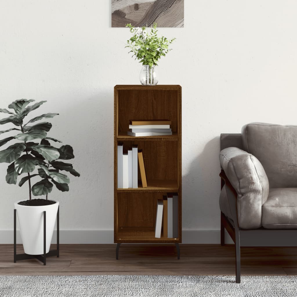Servanta, stejar maro, 34,5x32,5x90 cm, lemn prelucrat — imaginea 2