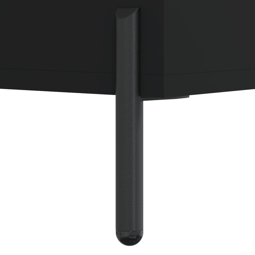 Servanta, negru, 34,5x32,5x90 cm, lemn compozit — imaginea 7