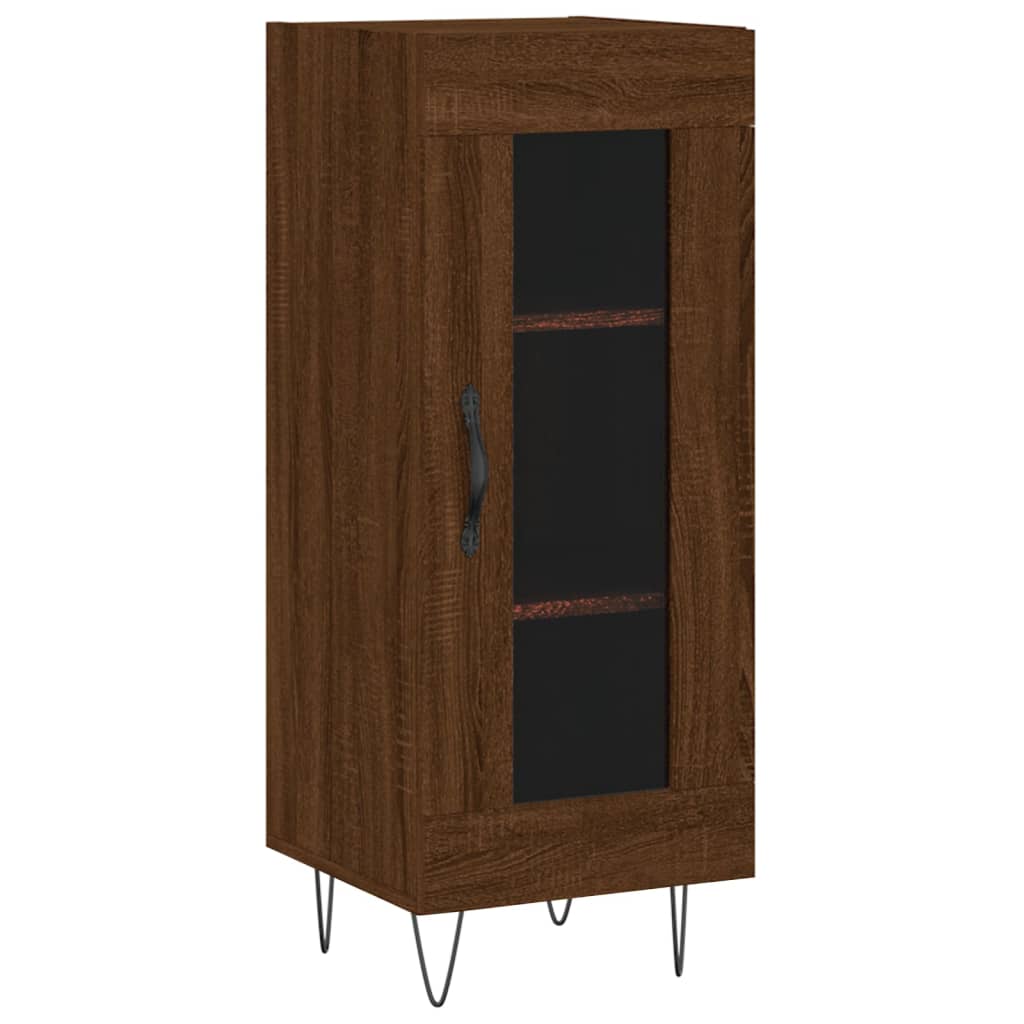 Servanta, stejar maro, 34,5x34x90 cm, lemn compozit