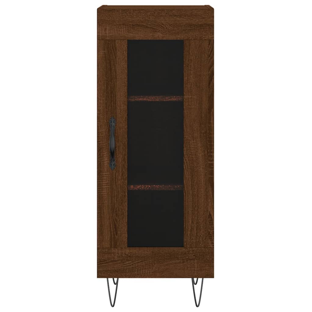 Servanta, stejar maro, 34,5x34x90 cm, lemn compozit — imaginea 5