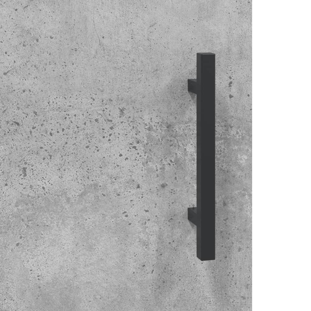 Dulap de perete, gri beton, 60x31x60 cm, lemn compozit — imaginea 9