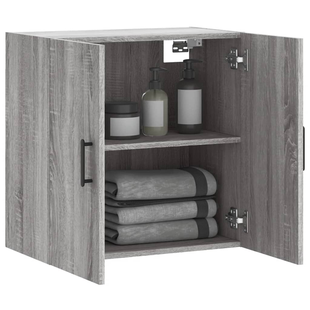 Dulap de perete, gri sonoma, 60x31x60 cm, lemn compozit — imaginea 4