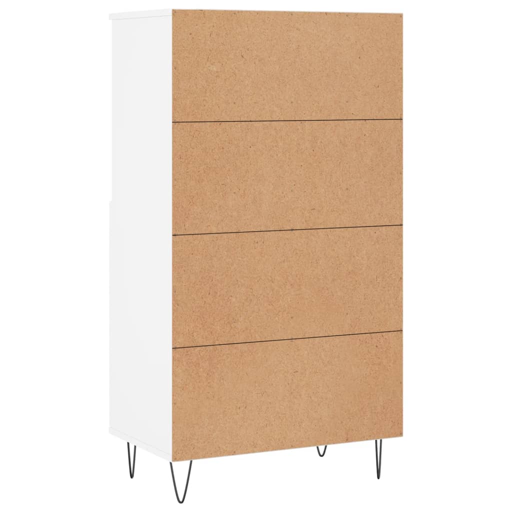 Bufet inalt, alb, 60x36x110 cm, lemn prelucrat — imaginea 8