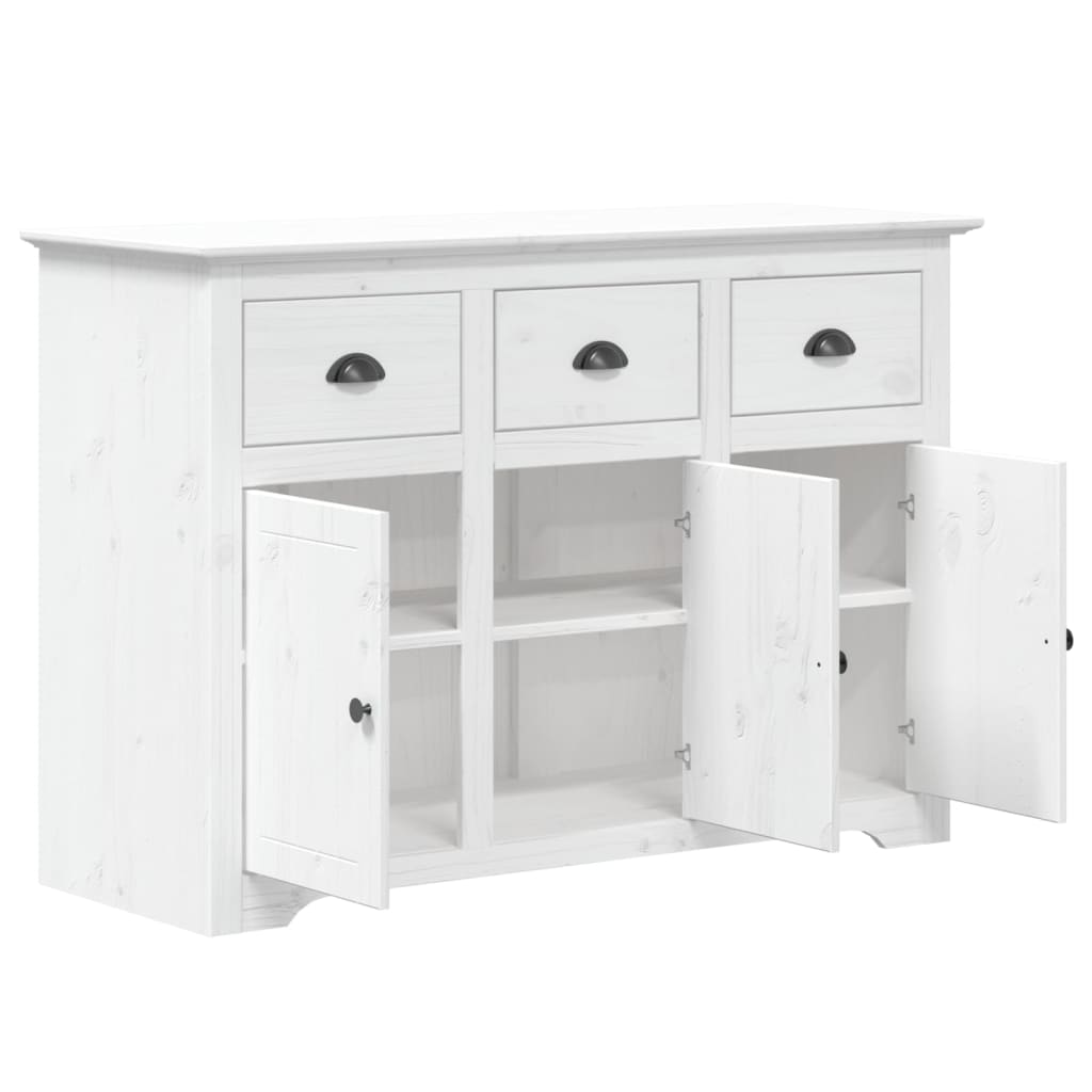 Servanta "BODO", alb, 115x43x79,5 cm, lemn masiv de pin — imaginea 4