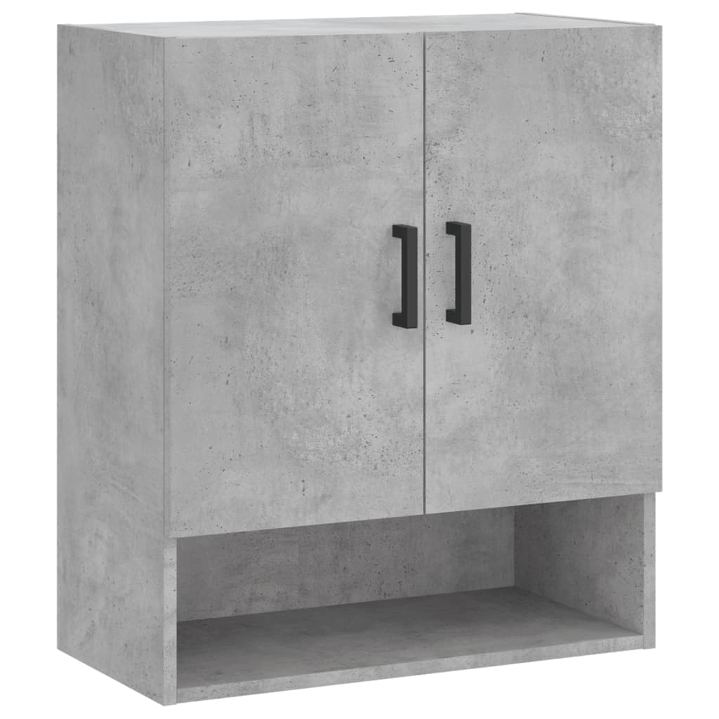 Dulap de perete, gri beton, 60x31x70 cm, lemn compozit