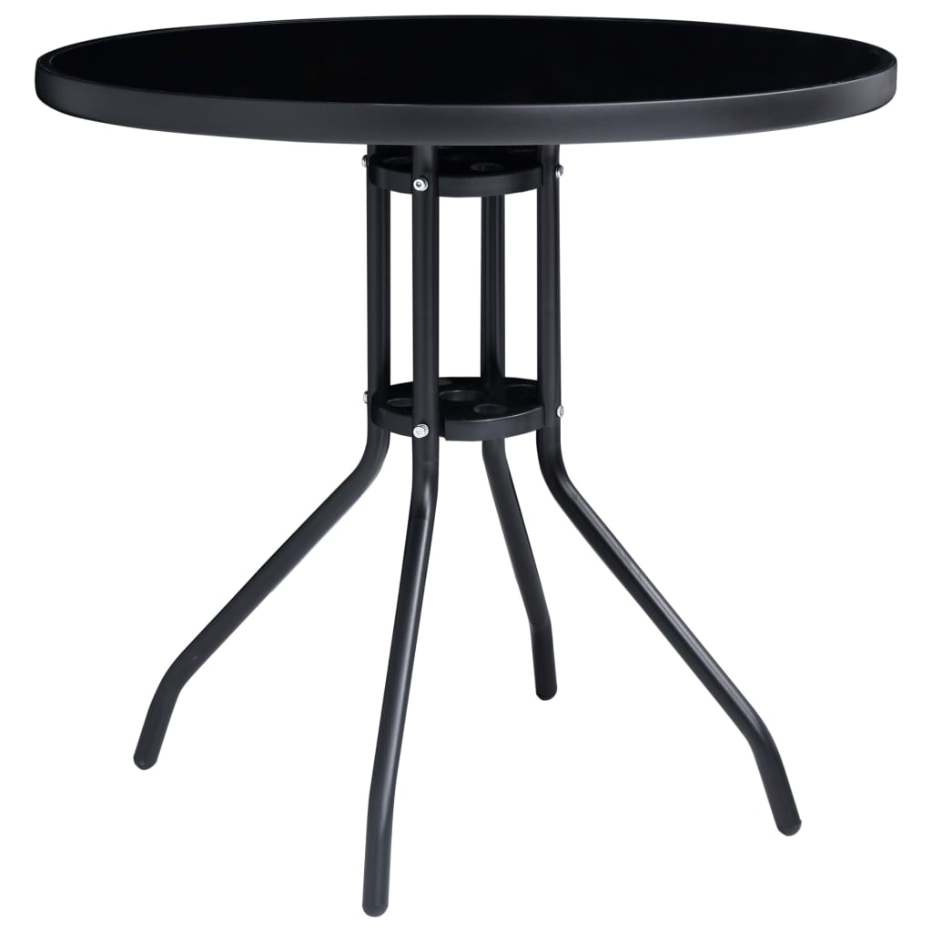 Set mobilier de exterior, 5 piese, negru, aluminiu și textilena, număr de articole 1 — imaginea 8