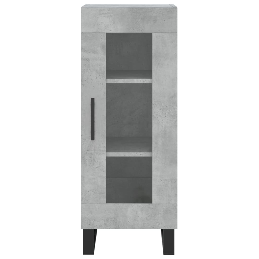 Servanta, gri beton, 34,5x34x90 cm, lemn compozit — imaginea 5