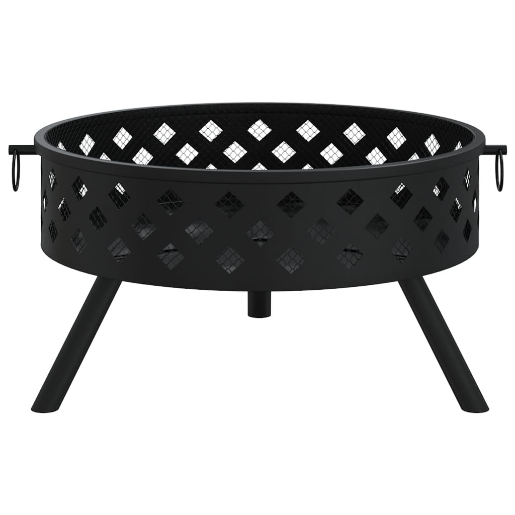 Vatra de foc cu vatrai, 58 cm, otel, XXL — imaginea 4