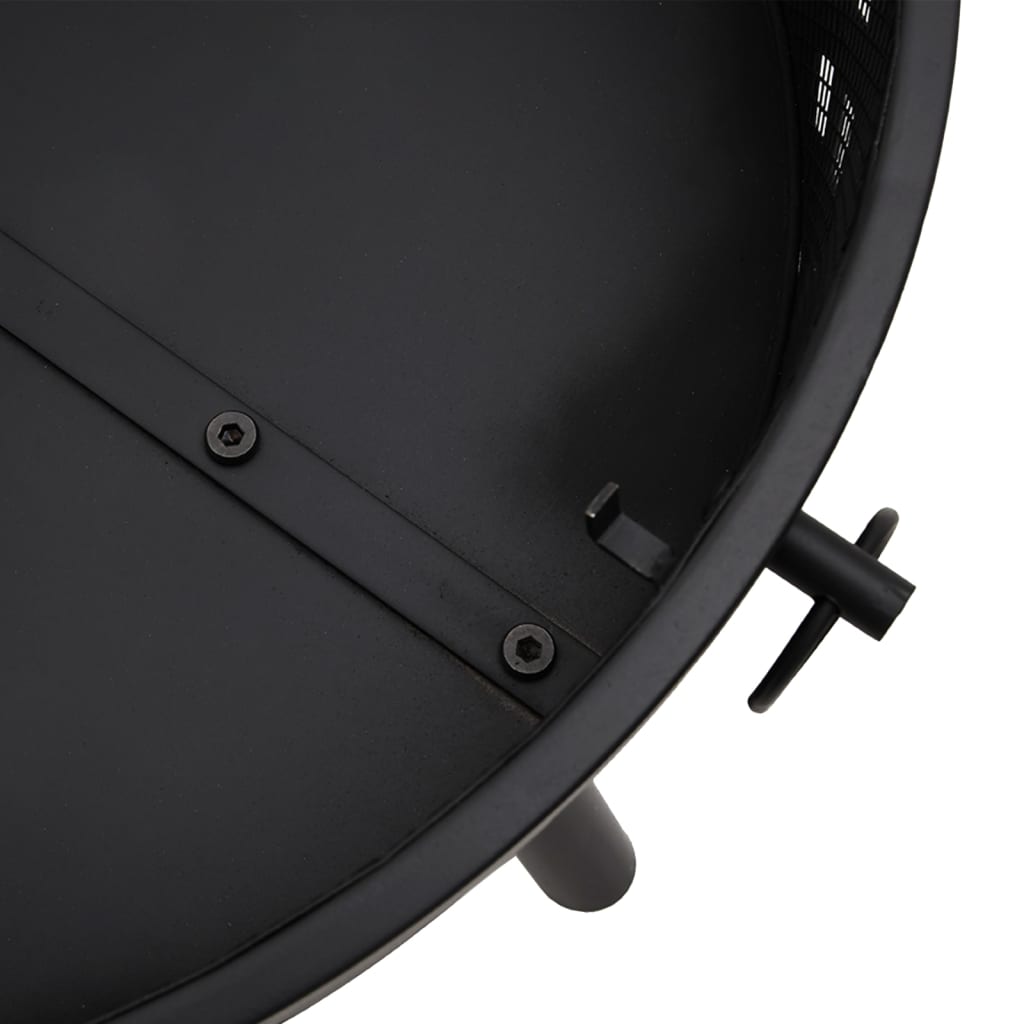 Vatra de foc cu vatrai, 58 cm, otel, XXL — imaginea 5