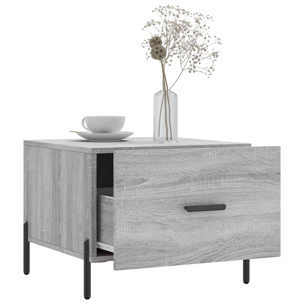 Masuta de cafea, gri sonoma, 50x50x40 cm, lemn prelucrat — imaginea 4