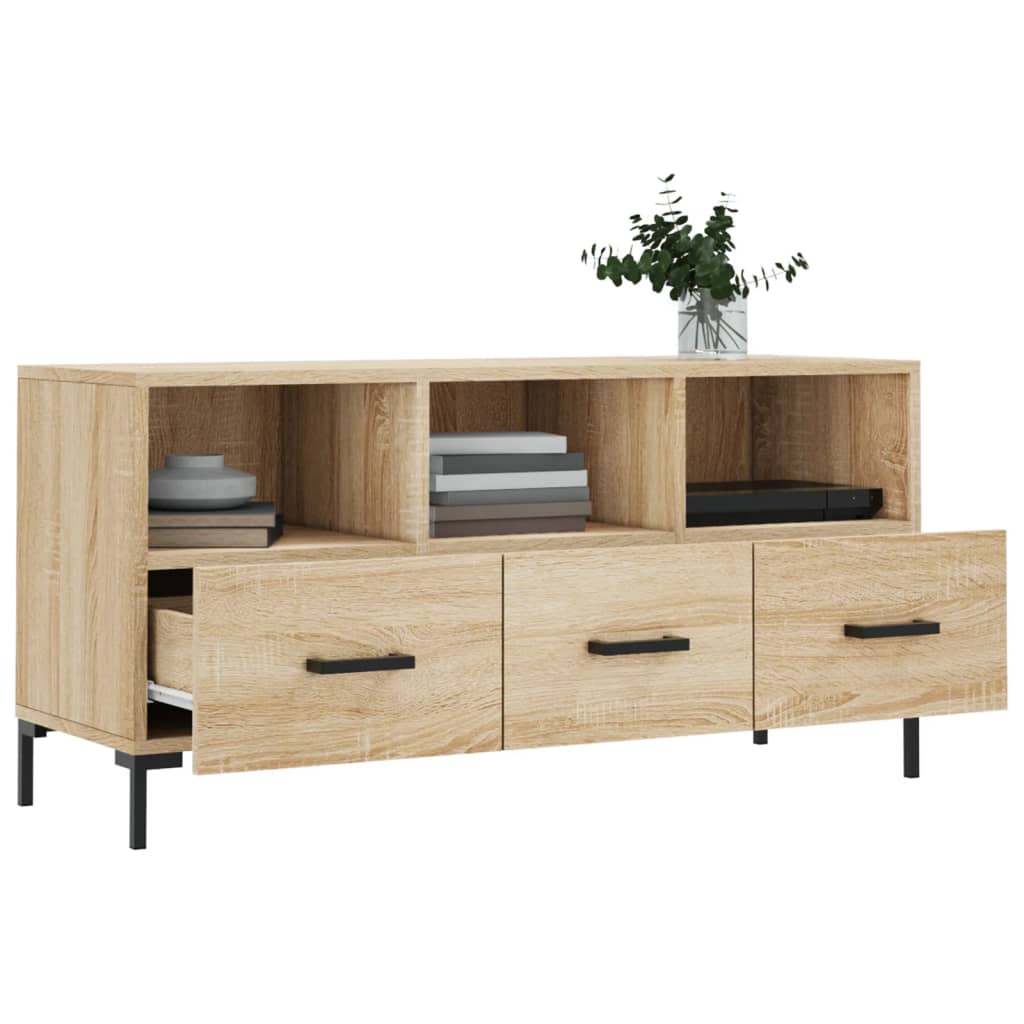 Dulap TV stejar sonoma, 102x36x50 cm, lemn prelucrat — imaginea 4