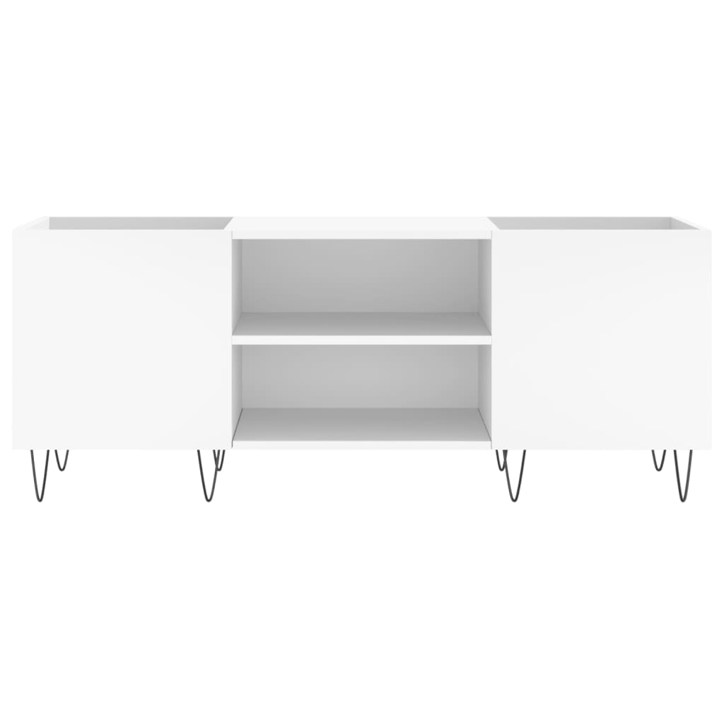 Comoda discuri, alb, 121x38x48 cm, lemn prelucrat — imaginea 4