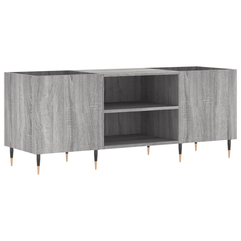 Dulap pentru discuri gri sonoma, 121x38x48 cm, lemn prelucrat