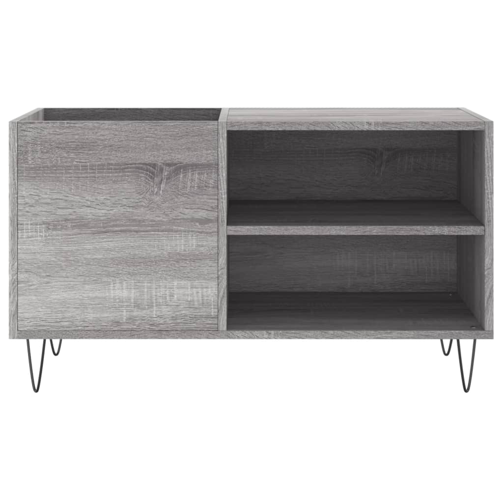 Dulap pentru discuri gri sonoma 85x38x48 cm lemn prelucrat — imaginea 4