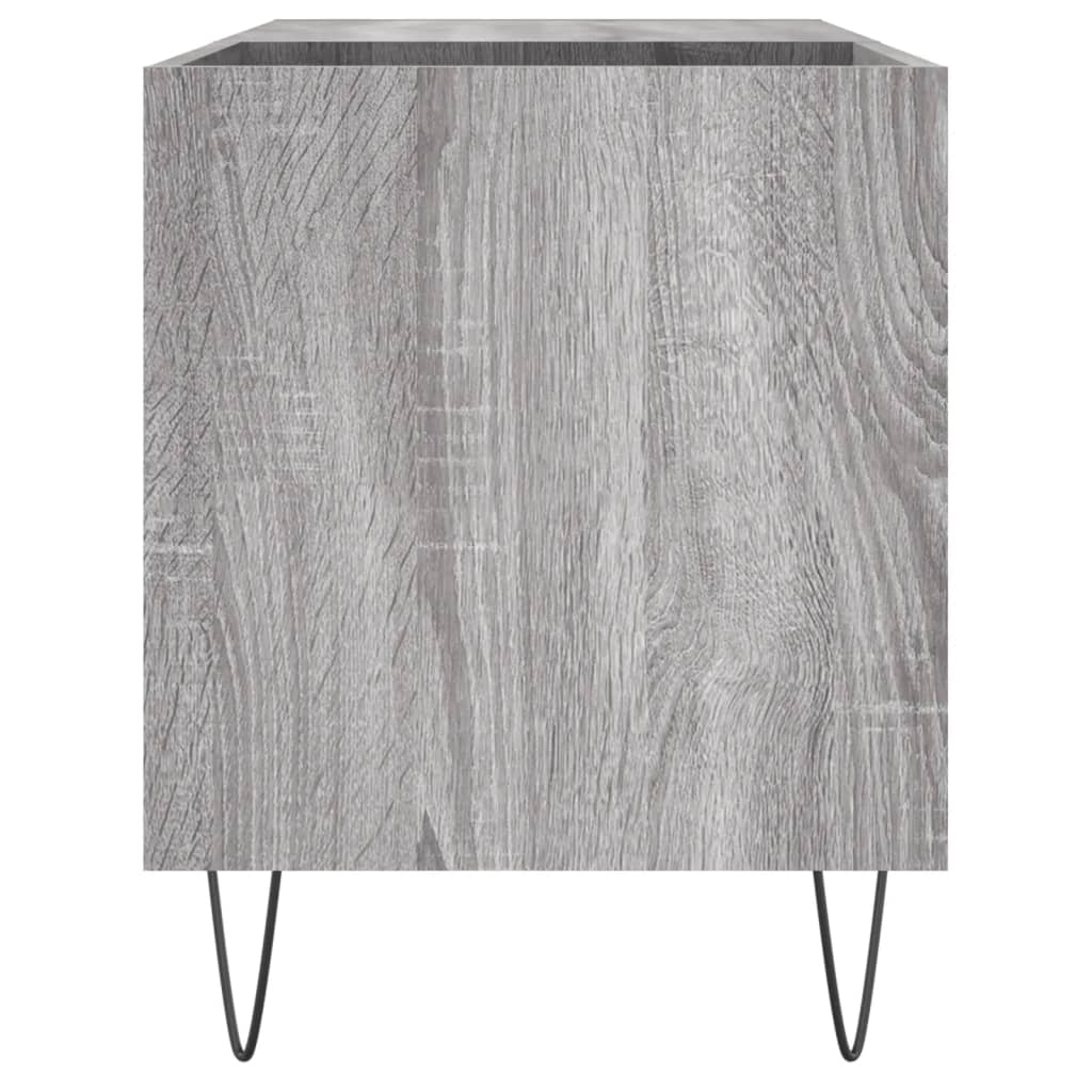 Dulap pentru discuri gri sonoma 85x38x48 cm lemn prelucrat — imaginea 5
