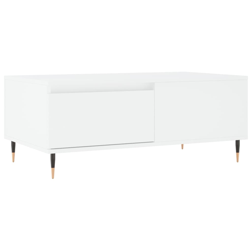 Masuta de cafea, alb, 90x50x36,5 cm, lemn prelucrat