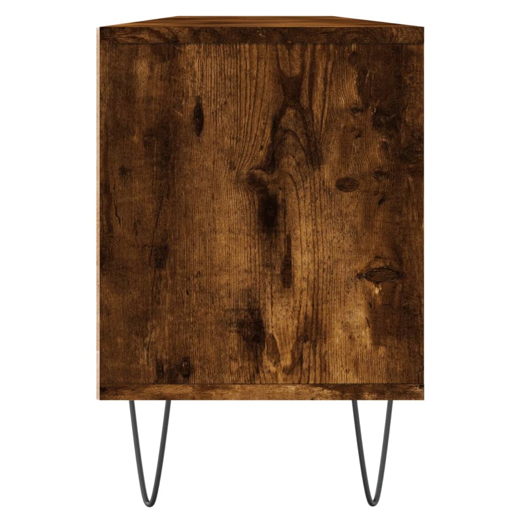 Comoda TV, stejar fumuriu, 150x30x44,5 cm, lemn prelucrat — imaginea 7