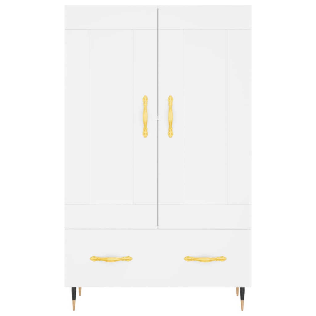 Dulap inalt, alb, 69,5x31x115 cm, lemn prelucrat — imaginea 5