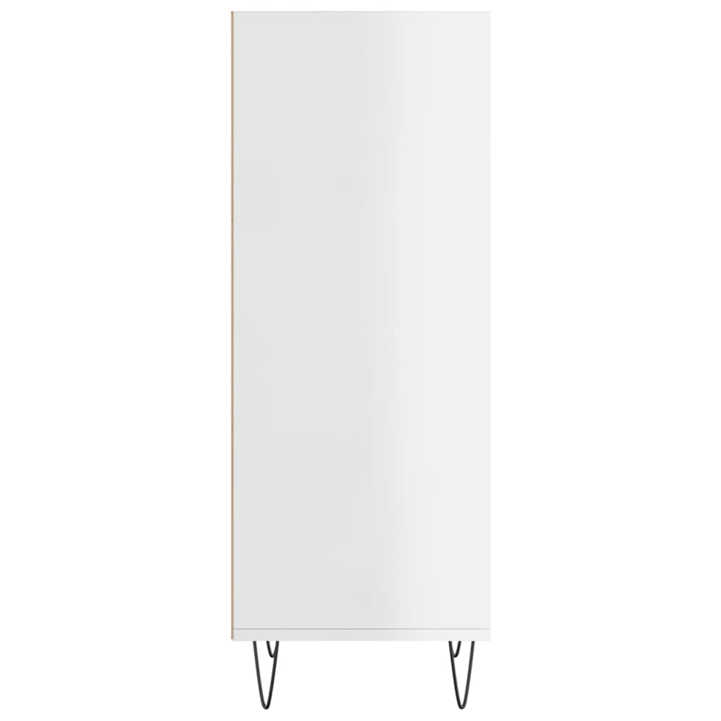Servanta, alb extralucios, 34,5x32,5x90 cm, lemn compozit — imaginea 5