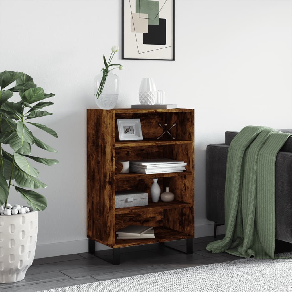 Dulap inalt, stejar fumuriu, 57x35x90 cm, lemn compozit — imaginea 2