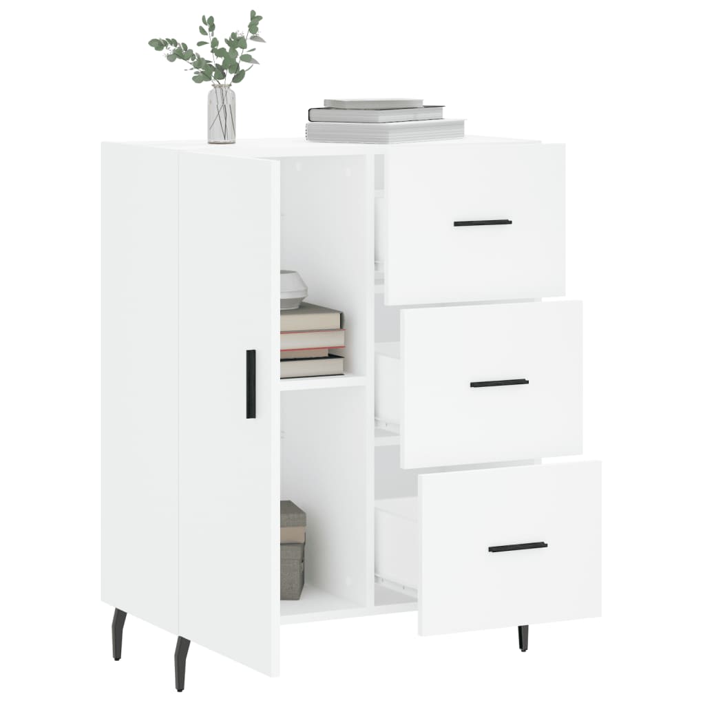 Servanta, alb, 69,5x34x90 cm, lemn compozit — imaginea 4