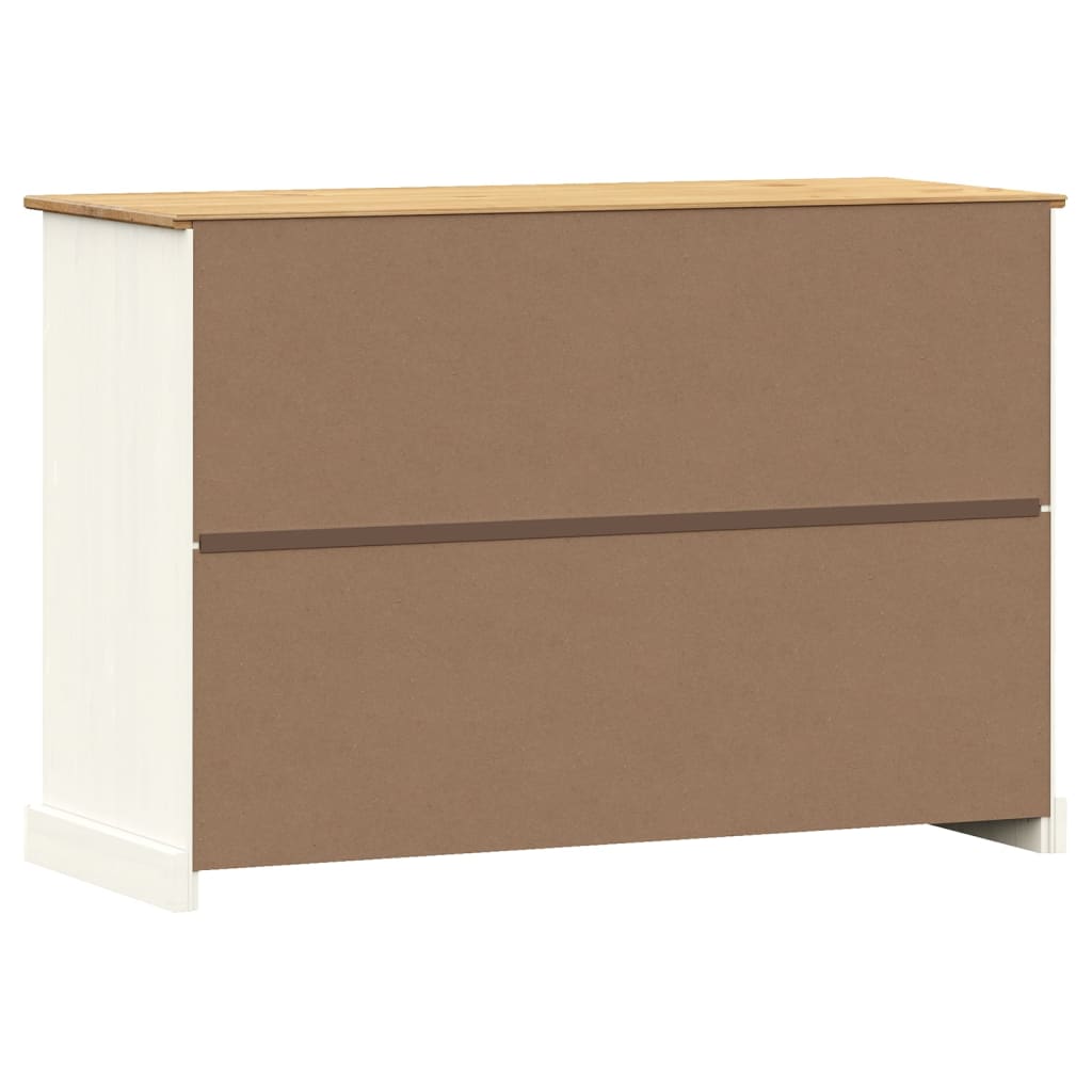Servanta cu sertare VIGO, alb, 113x40x75 cm, lemn masiv de pin — imaginea 7