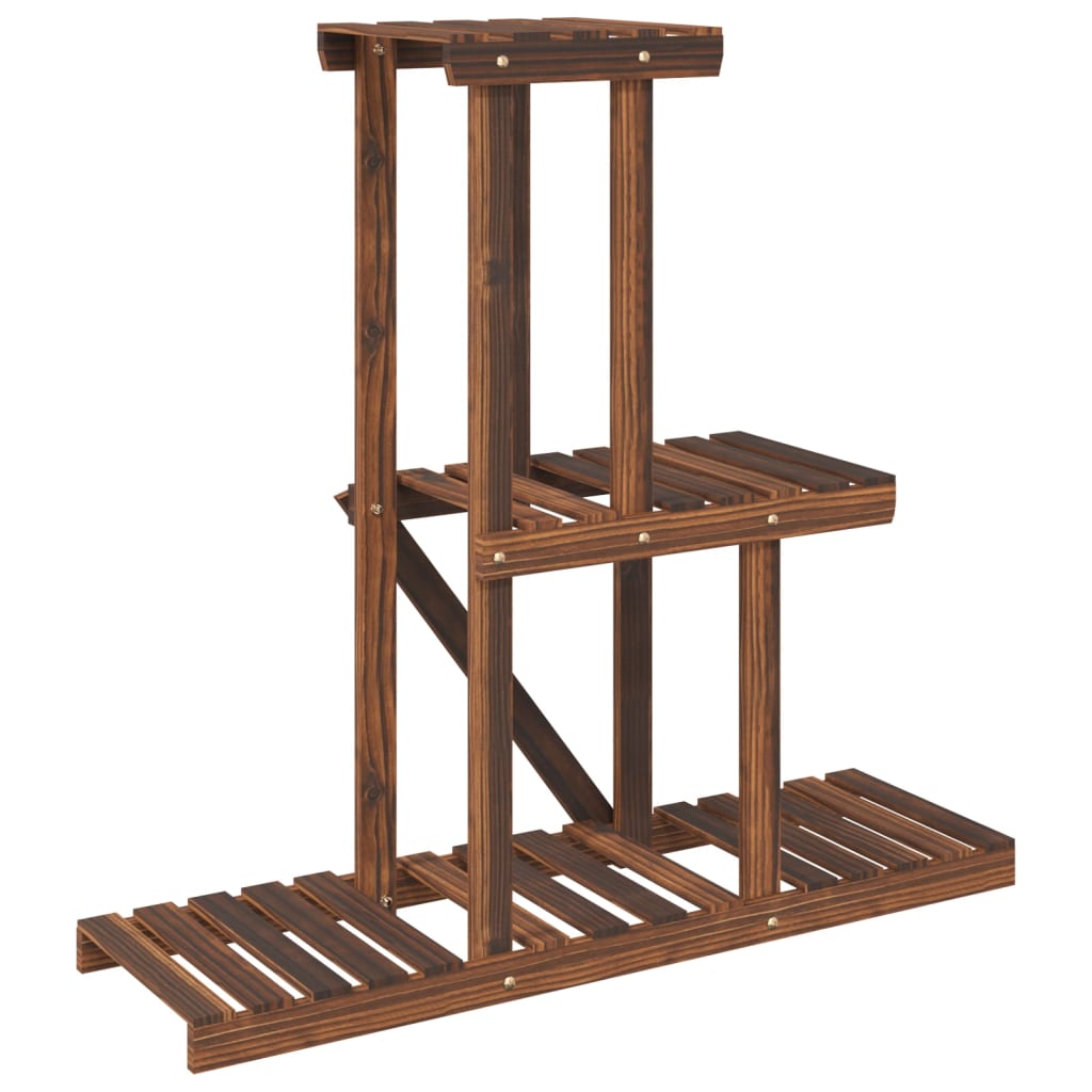 Suport pentru flori, 81x25x75,5 cm, lemn masiv de brad, maro — imaginea 6