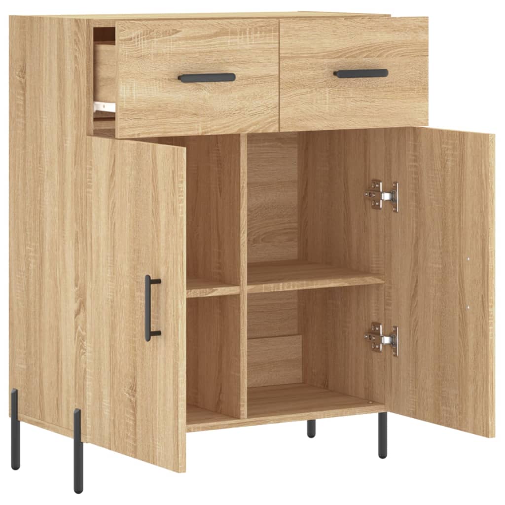 Servanta, stejar sonoma, 69,5x34x90 cm, lemn compozit — imaginea 5
