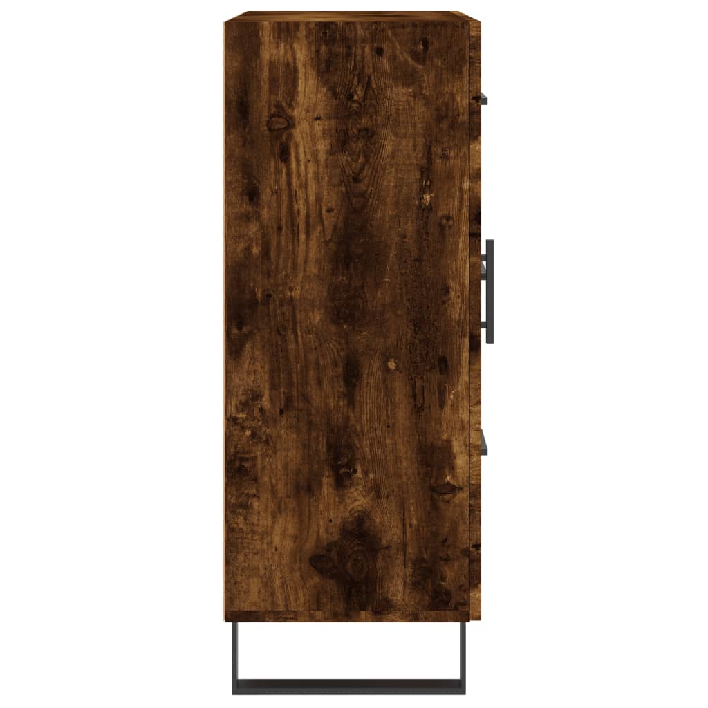 Servanta, stejar fumuriu, 69,5x34x90 cm, lemn compozit — imaginea 7
